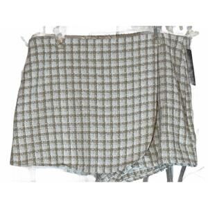 BCX Women's Beige and White Tweed Skort Size 15
